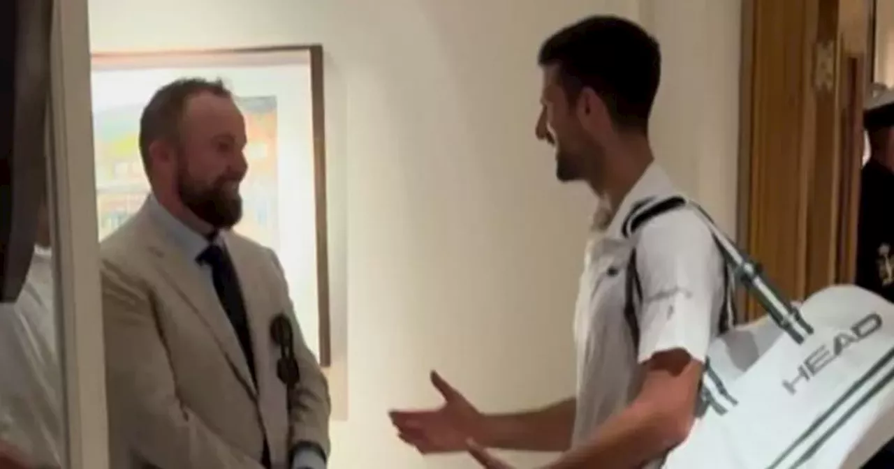 Shane Lowry meets Novak Djokovic as he enjoys a day out at Wimbledon