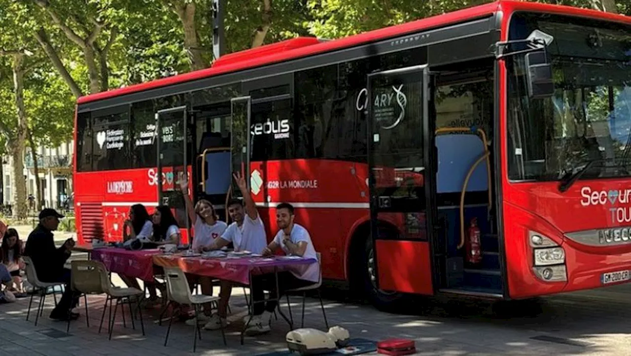 Secours Tour : le bus qui transporte les gestes qui sauvent de passage dans les Hautes-Pyrénées