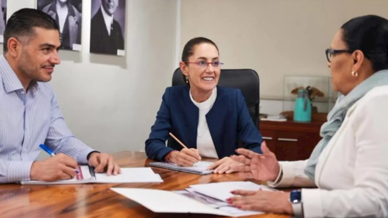 Claudia Sheinbaum se reúne con Omar García Harfuch y Rosa Icela Rodríguez