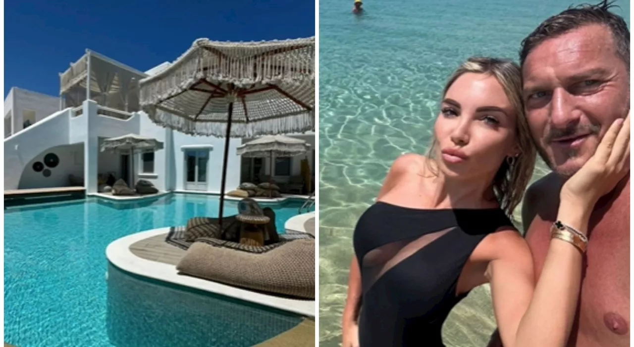 Francesco Totti e Noemi Bocchi, vacanza d'amore a Naxos: ospiti nel resort (da 1.300 euro a notte) di un ex co