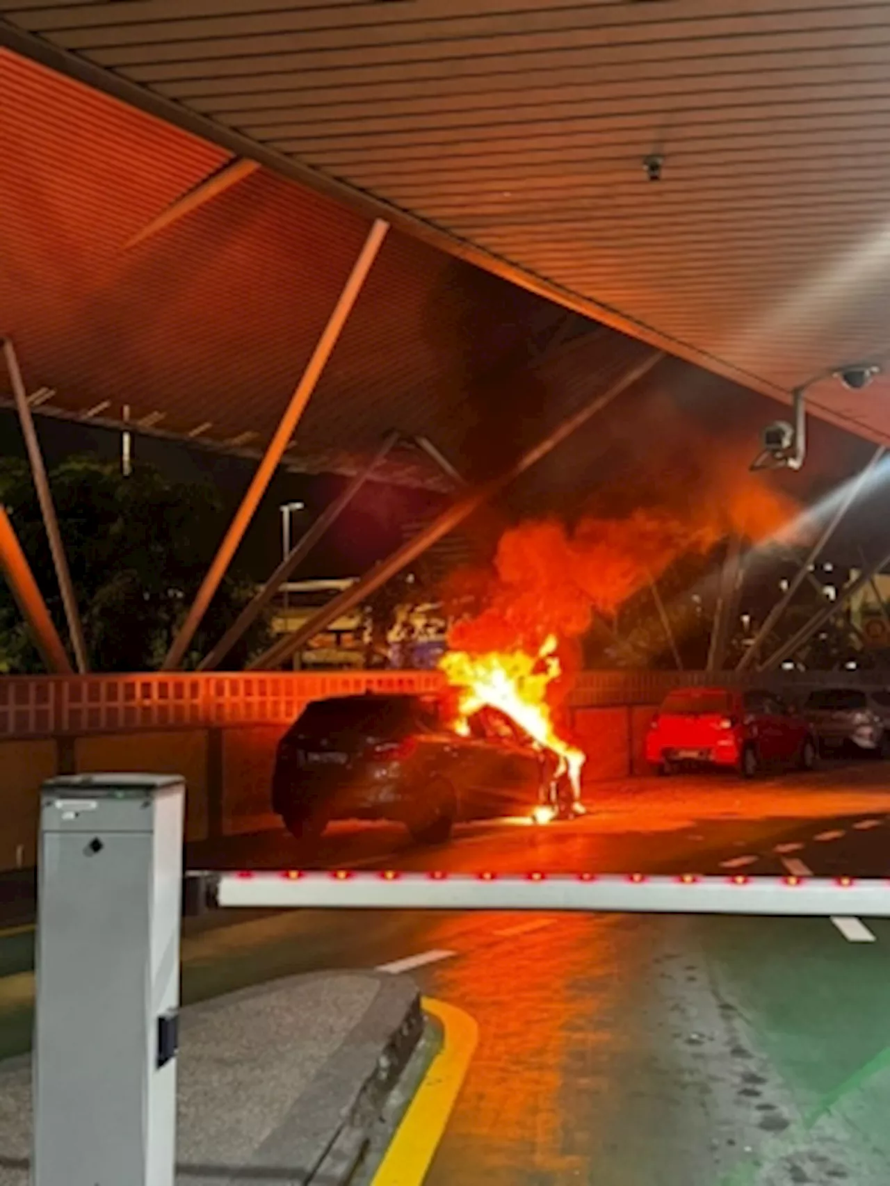 Police confirm Singapore couple’s BMW caught fire at Johor's immigration checkpoint