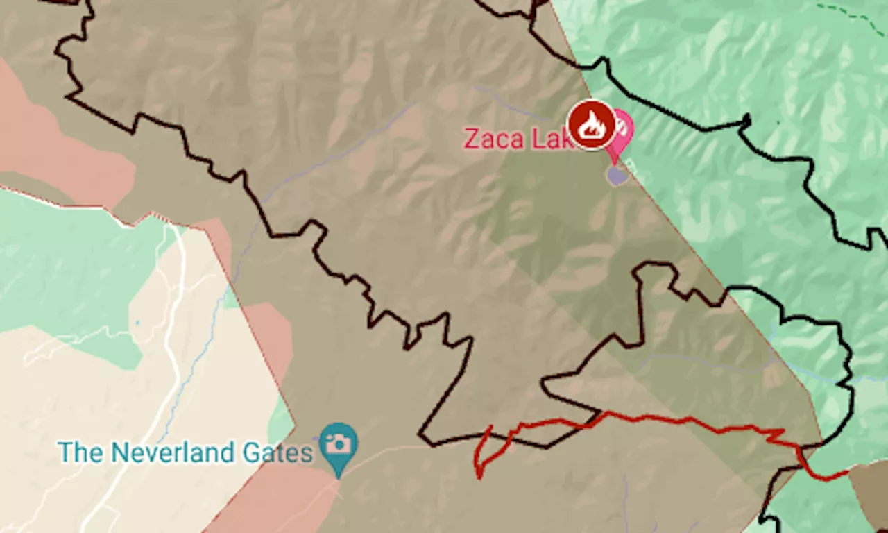 Map: Lake Fire in Santa Barbara County grows to biggest of the wildfire season