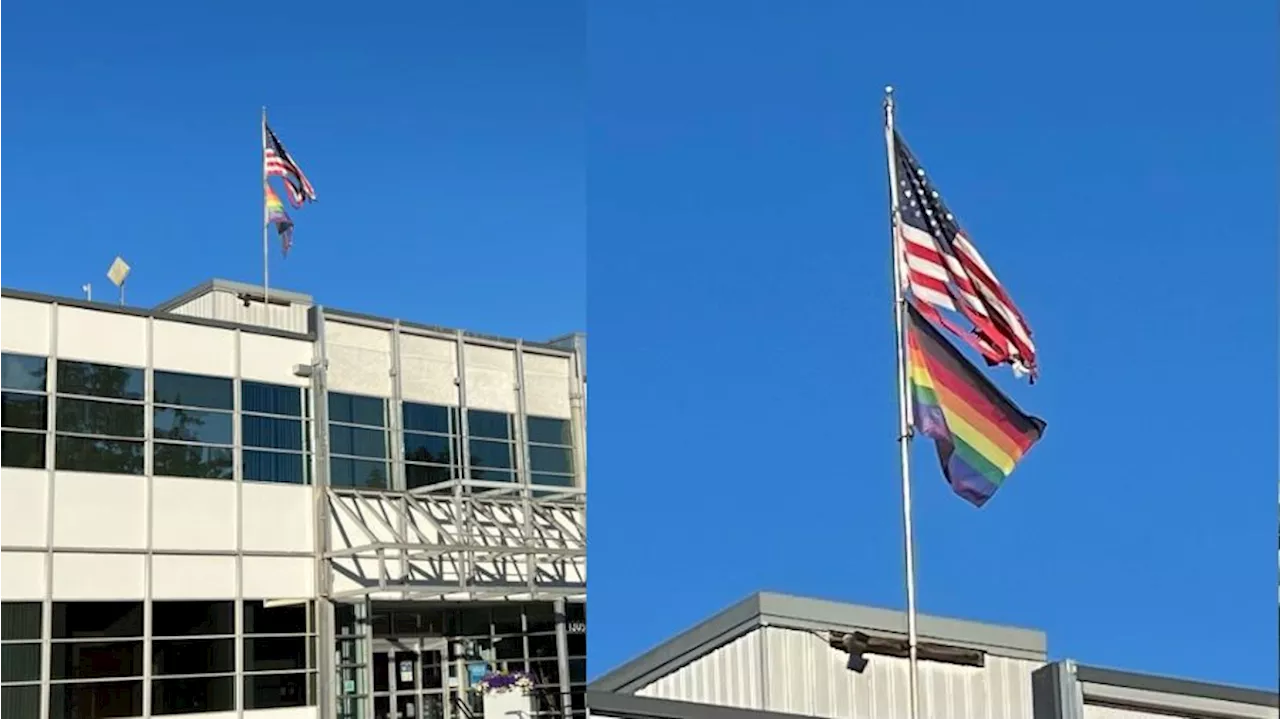 Rantz: Veteran outraged as building flew shredded American flag over pristine LGBT Pride flag