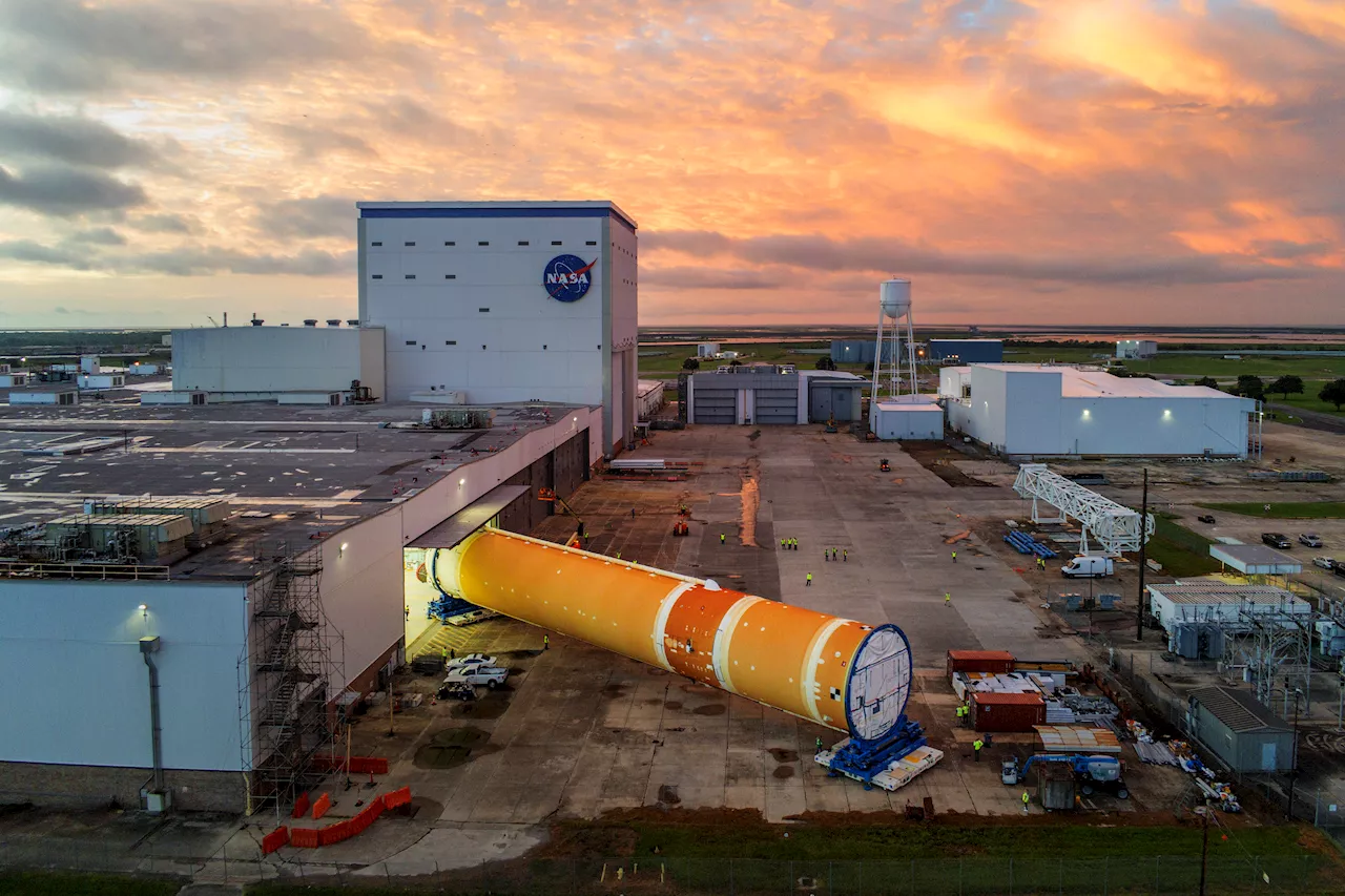 NASA Moon Rocket Stage for Artemis II Moved, Prepped for Shipment