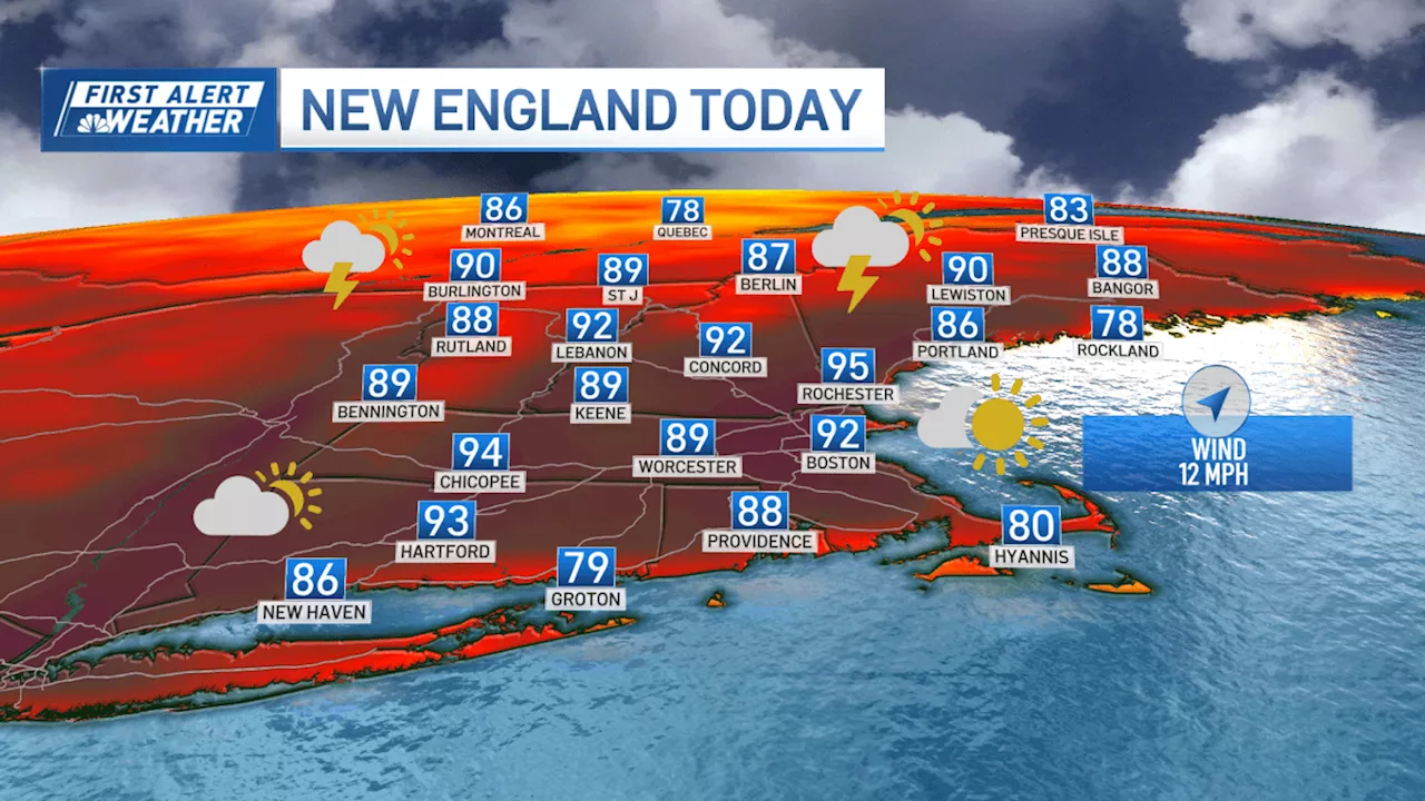 Heat index in New England could potentially hit 100 degrees Tuesday