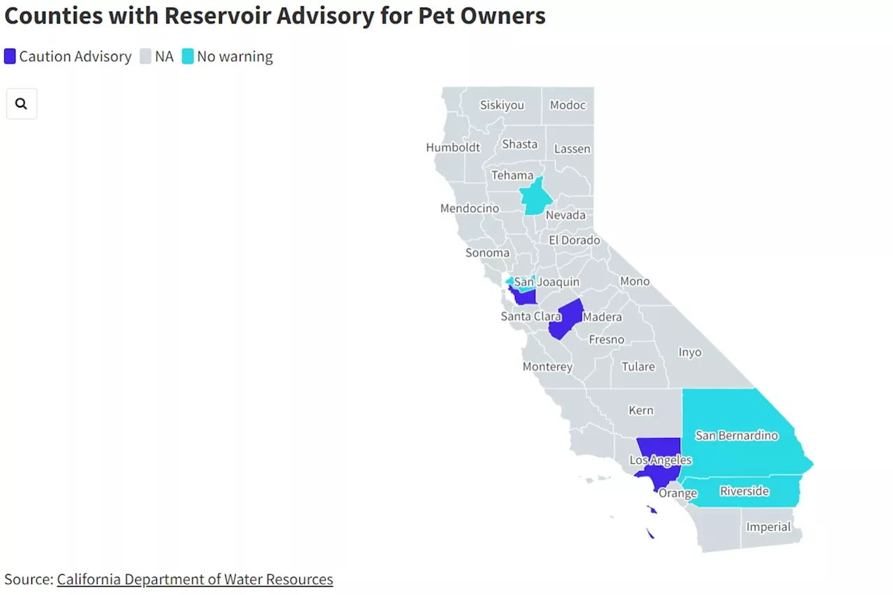 California Map Shows Water Warnings for Pet Owners