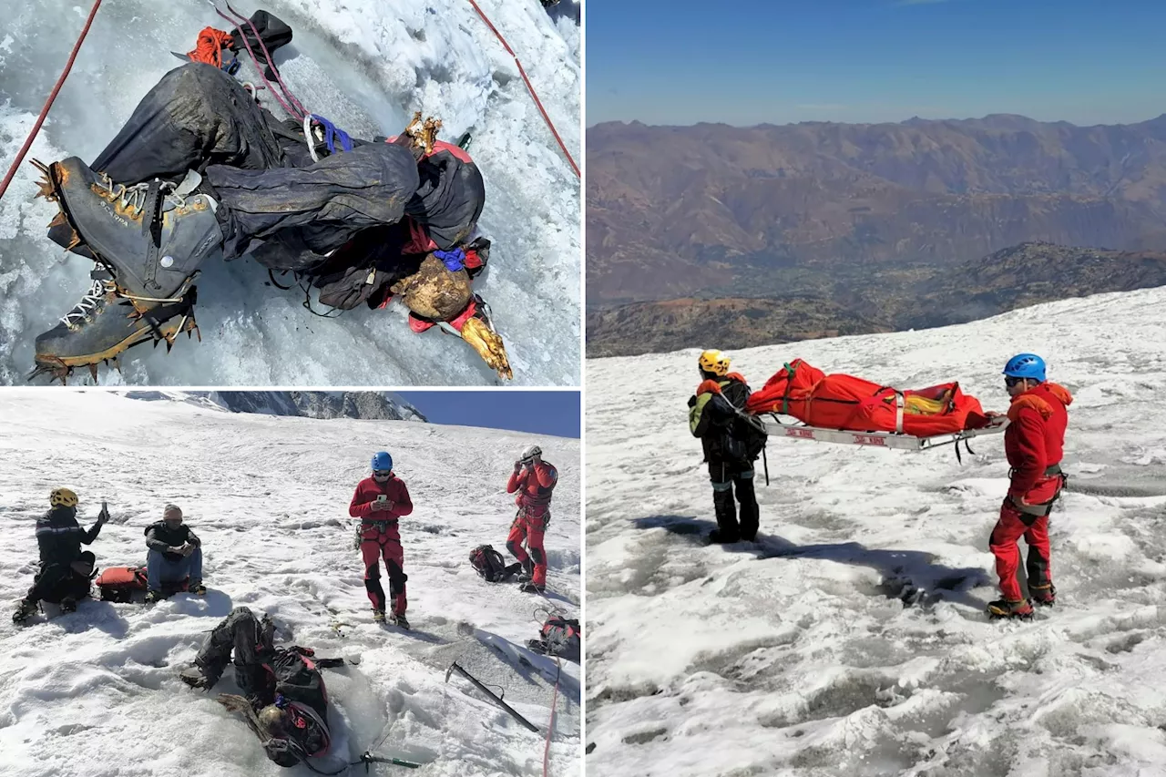 Body of an American climber buried by an avalanche 22 years ago in Peru is found in ice