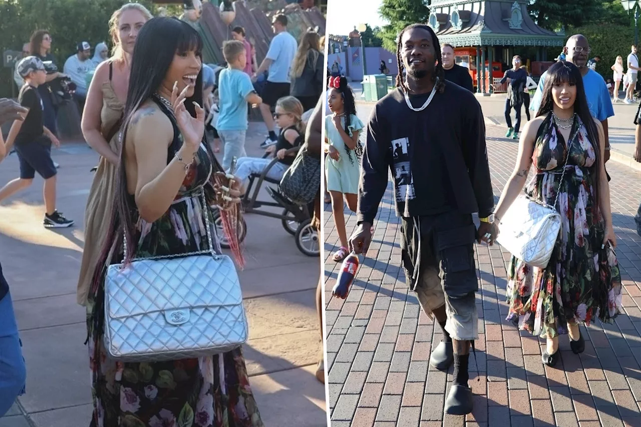 Cardi B brings comically large $12K Chanel bag for day at Disneyland Paris with Offset