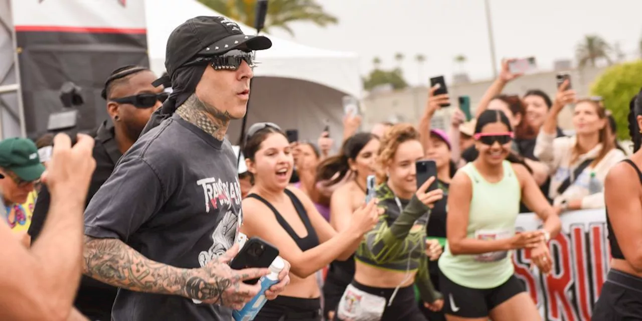 Travis Barker Rigged His Treadmill So He Can Rock Out While Running