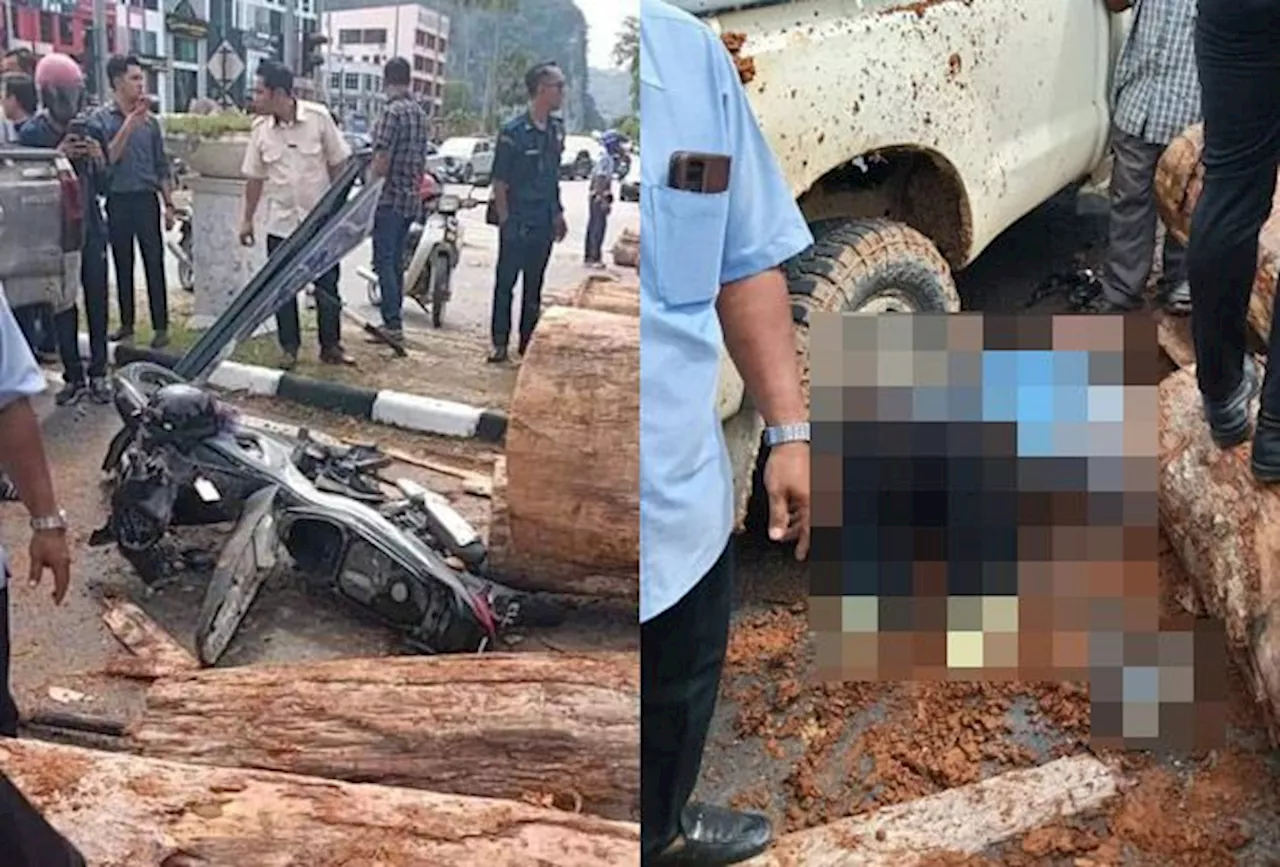 Woman seriously injured by falling logs in Gua Musang traffic accident