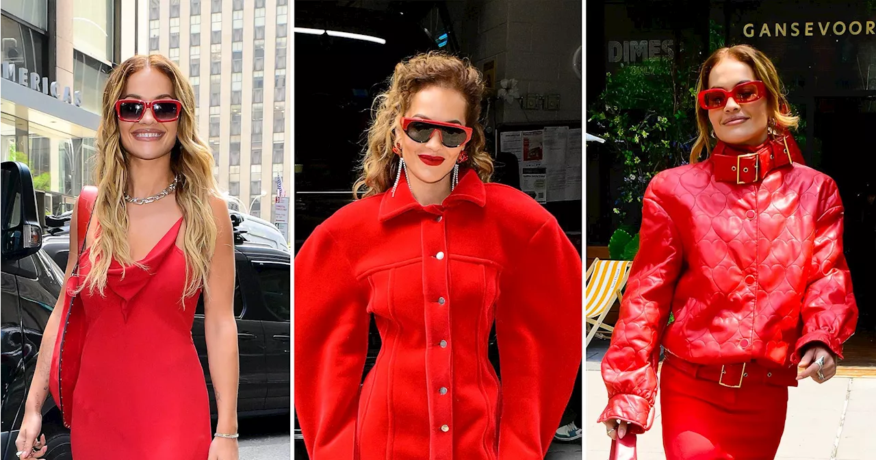 Rita Ora Wears 6 Red Outfits in 24 Hours While Promoting ‘Descendants’