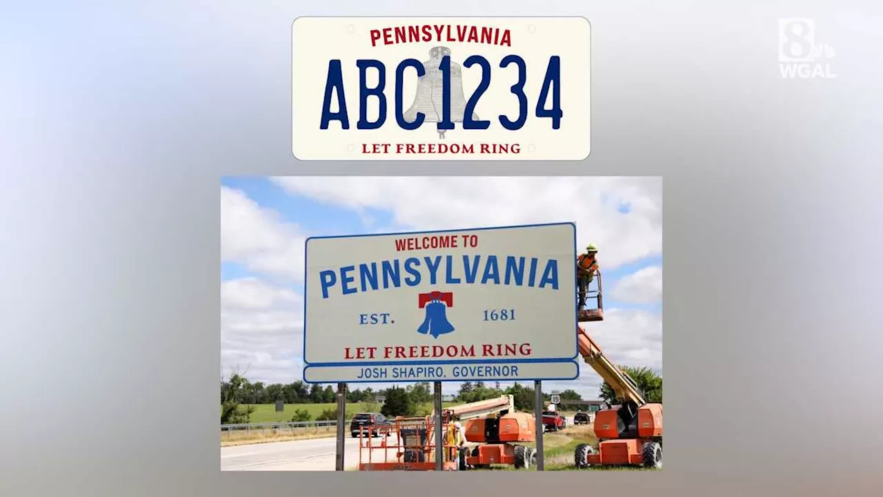 Pennsylvania unveils new state welcome signs and new license plates