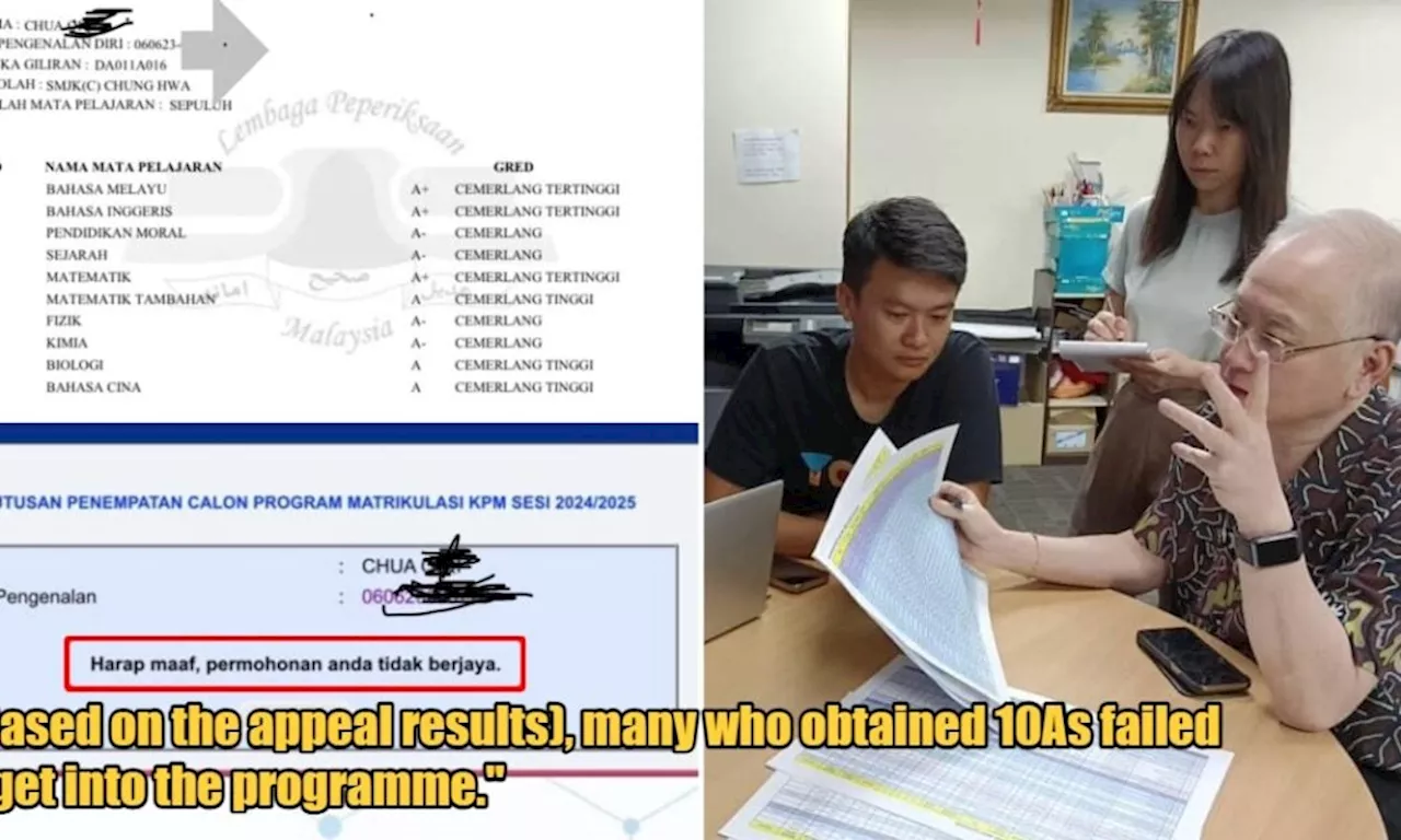 Wee Ka Siong: Despite PMX's Promise, 10As SPM Students are STILL Not Getting into Matriculation