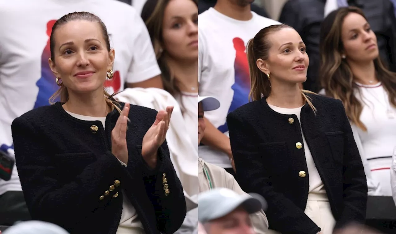 Novak Djokovic’s Wife Jelena Suits Up at Wimbledon in Tweed Blazer, Celebrates Win Against Holger Rune