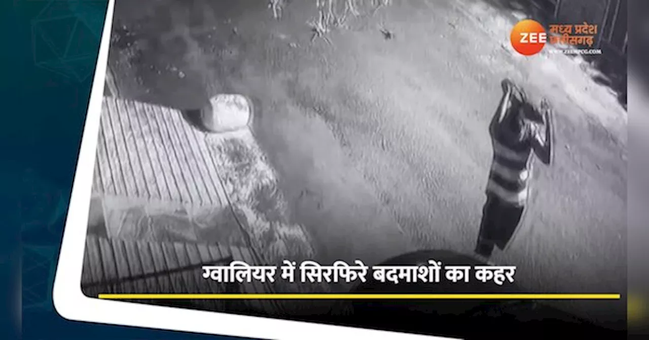 Gwalior में बदमाशों का आतंक; रिटायर्ड फौजी की तोड़ी कार, CCTV कैमरे में कैद हुई वारदात