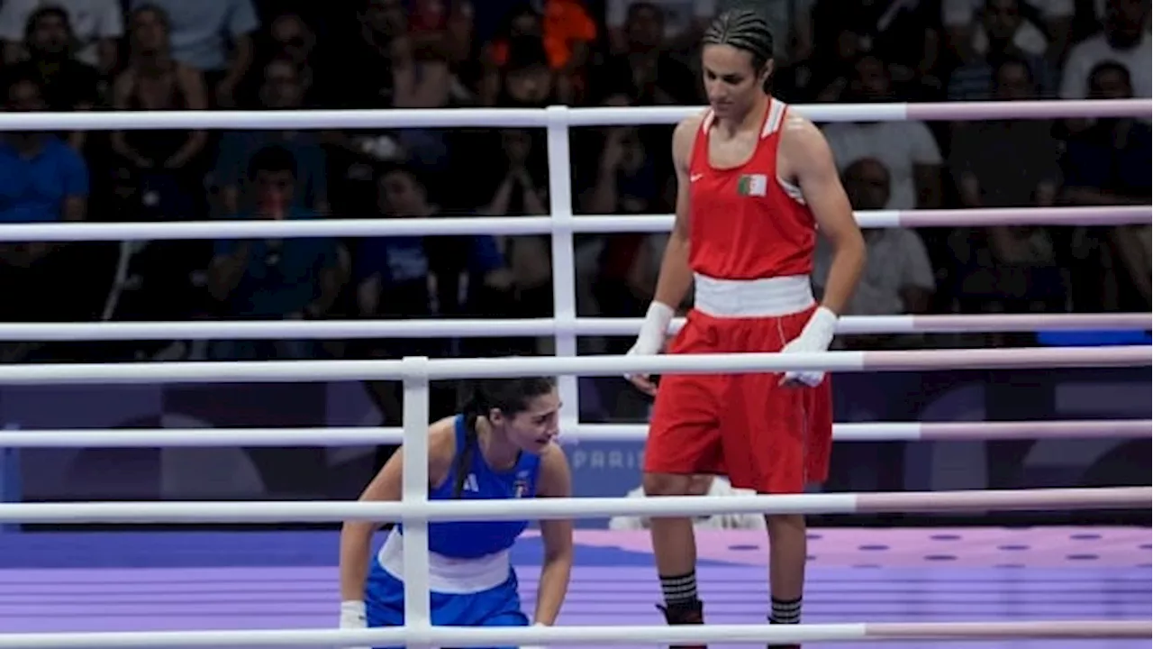 Italian boxer abandons bout against Algerian disqualified from previous competition for elevated testosterone