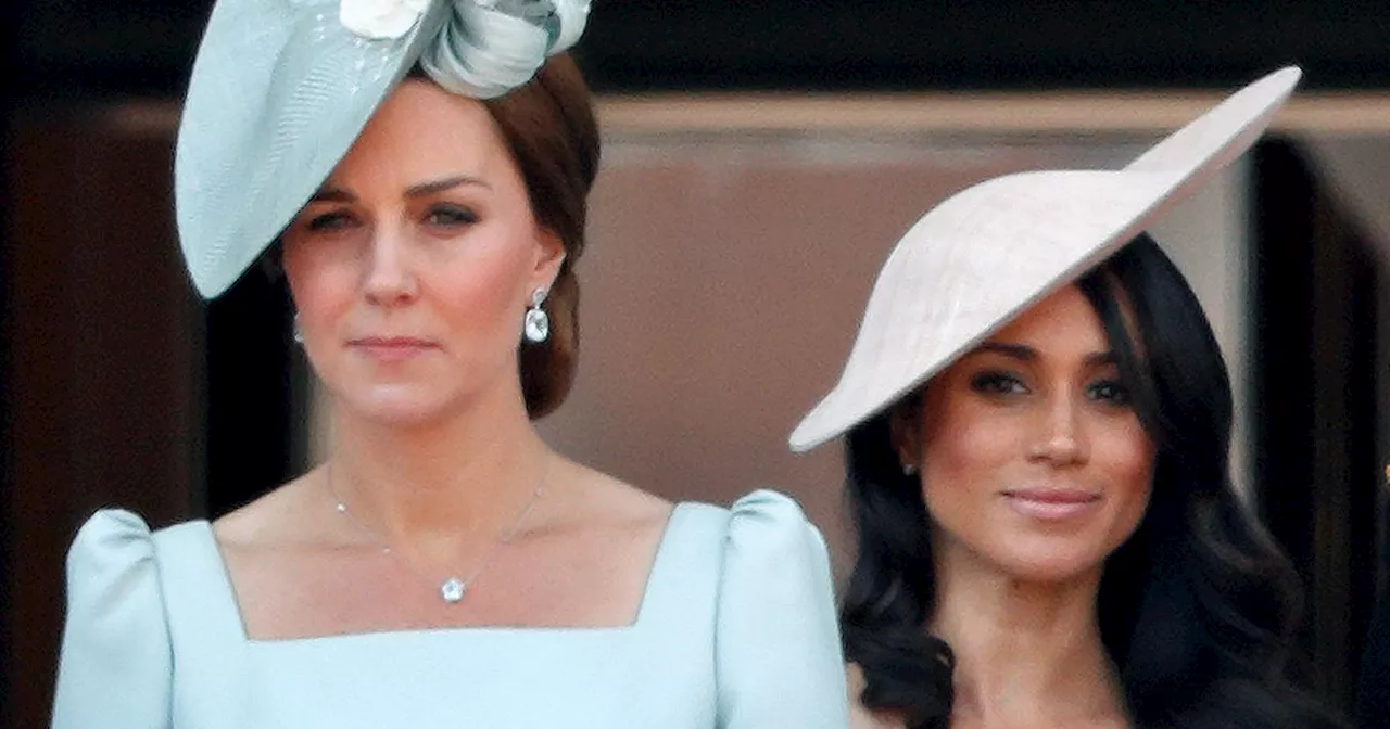 Meghan and Kate's very different body language was apparent from the start