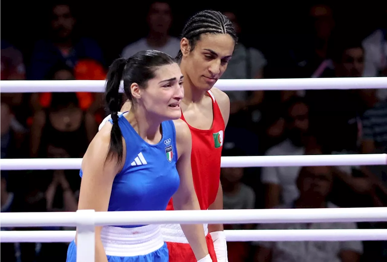 Imane Khelif retiró en 46 segundos a la italiana Ángela Carin