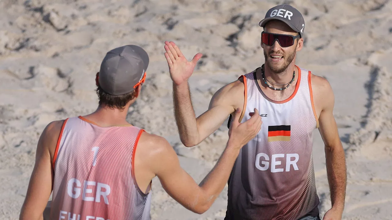 Olympia 2024: Deutsche Beachvolleyballer Nils Ehlers und Clemens Wickler feiern nächsten Erfolg bei Olympischen Spielen