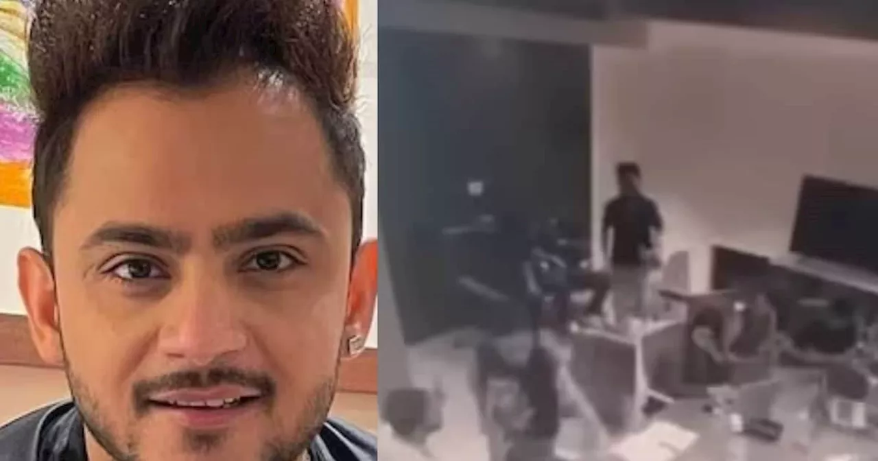 मीटिंग में बैठे थे Millind Gaba, पहले पी शराब फिर पड़ोसी का पकड़ा कॉलर, हाथापाई का CCTV वीडियो वायरल