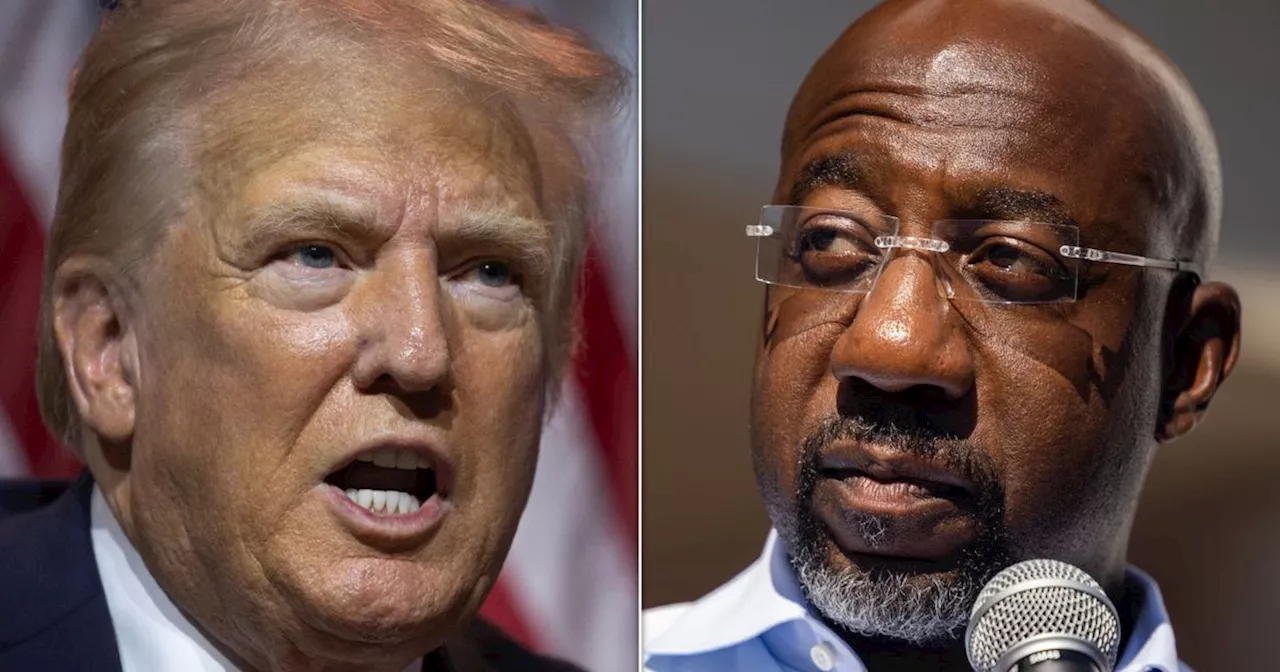 Raphael Warnock Calls Out 'Sad Irony' After Trump Questions Kamala Harris' Race