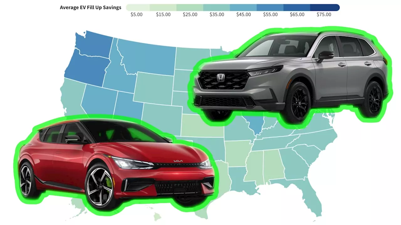 This Map Shows How Much An EV Will Save You On Gas In Every State