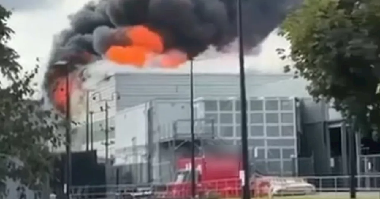 Firefighters battle large blaze at industrial unit in Coolock