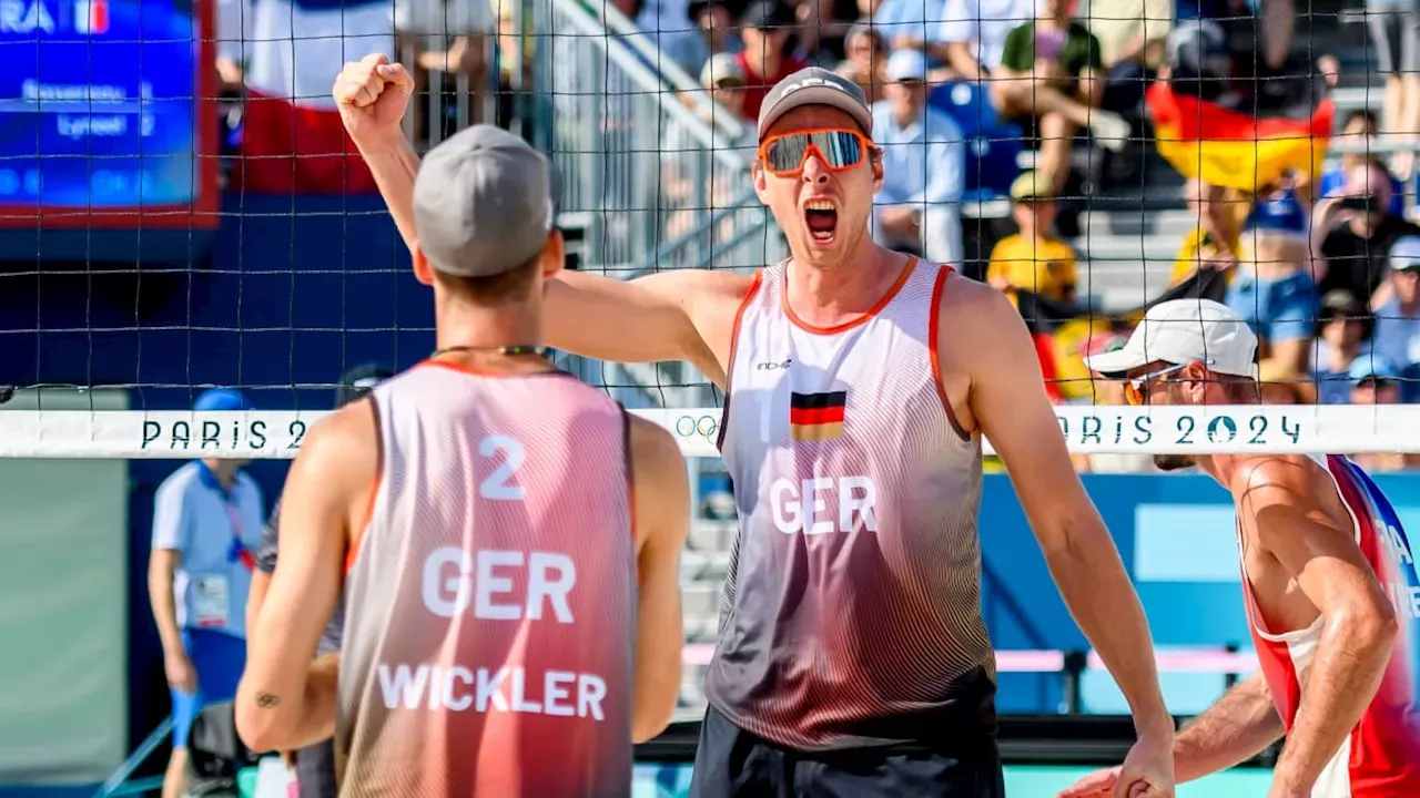 Olympia 2024 VolleyballDuo gewinnt Krimi Zeidler steht im Finale