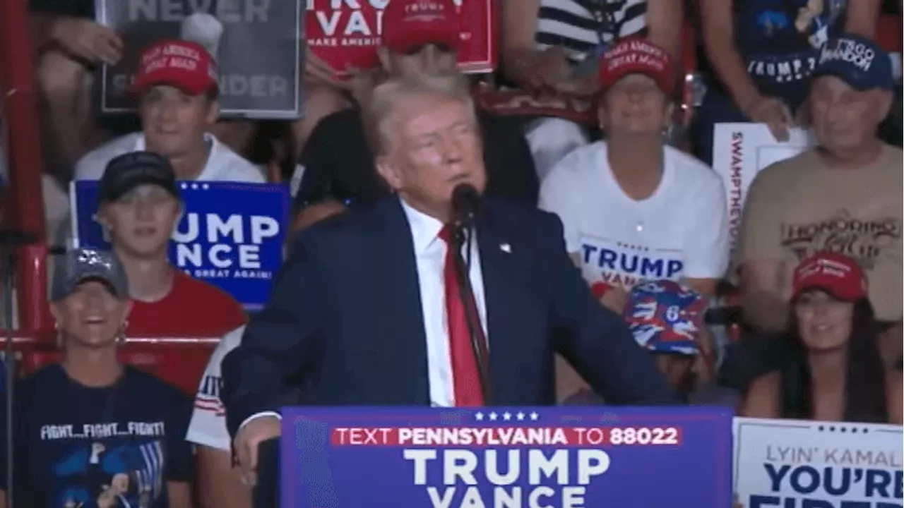 'Hello, beautiful Pennsylvania': Trump rallies in Harrisburg, says Harris is 'fired'