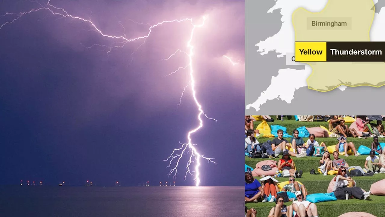 Met Office warns of 'torrential downpours' as thunderstorms batter England and Wales