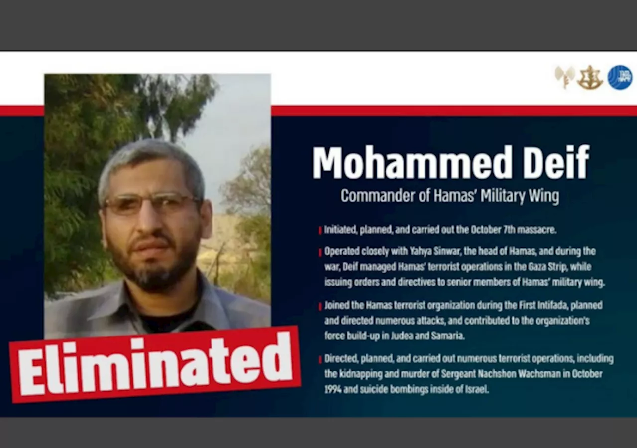 Israel Confirms Hamas No. 2 Mohammed Deif Eliminated in July Airstrike