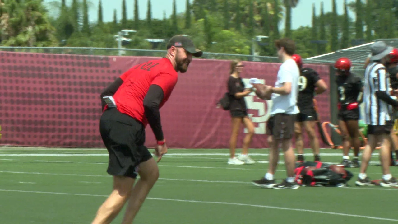 San Diego State Aztecs football team opens 1st training camp under head coach Sean Lewis