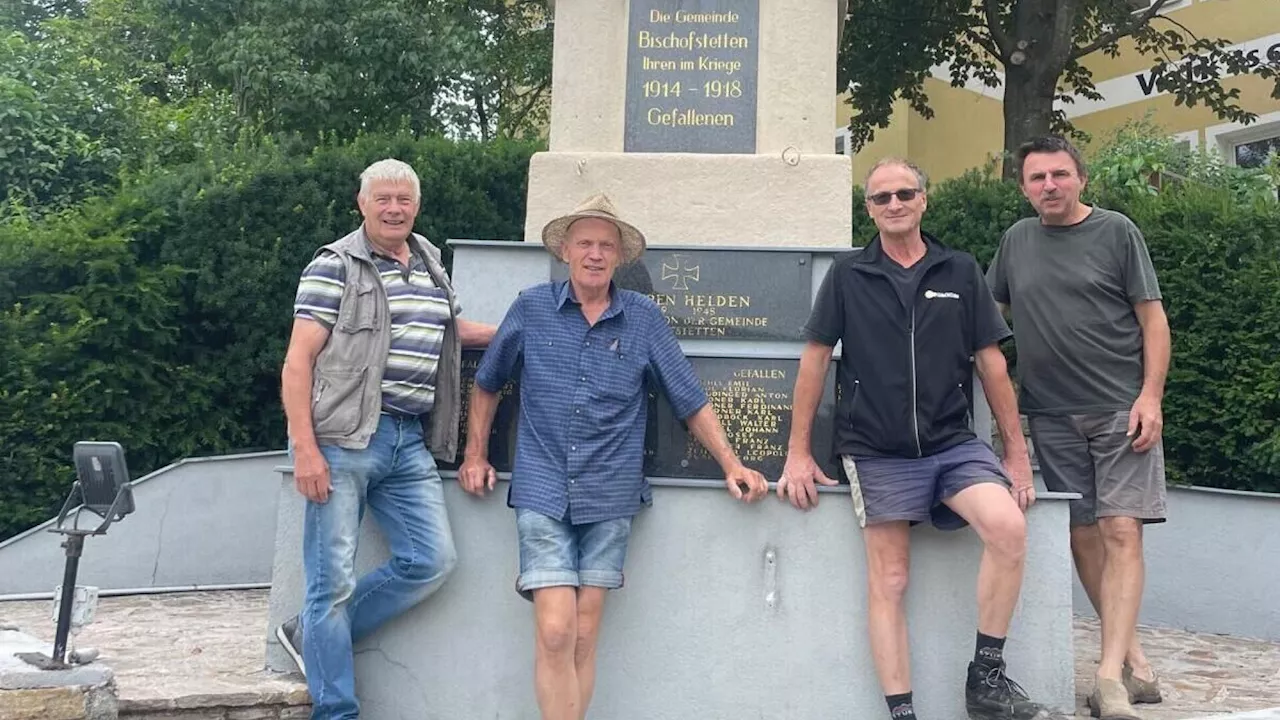 Kriegerdenkmal in Bischofstetten sieht bald wie neu aus