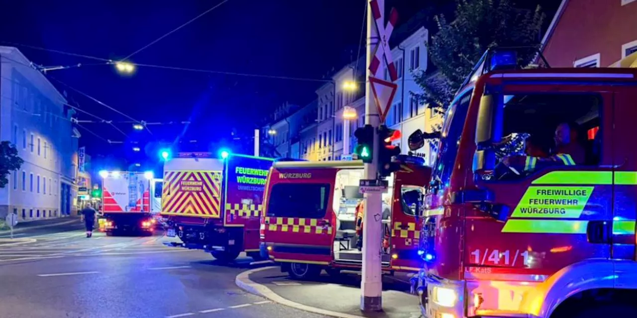 Gasaustritt in W&uuml;rzburg: Leck in Pkw sorgt f&uuml;r Gro&szlig;einsatz der Feuerwehr