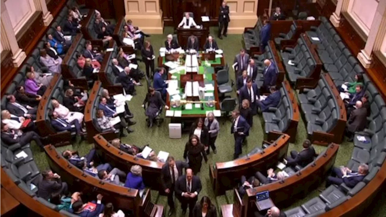 Chaotic scenes in Victorian parliament as politicians stage walkout