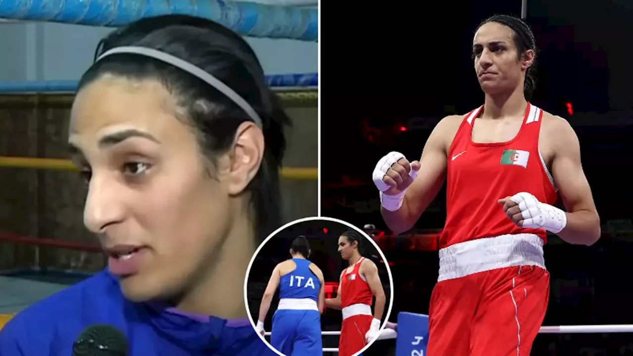 Imane Khelif breaks silence with three-word message after controversial Olympics boxing victory