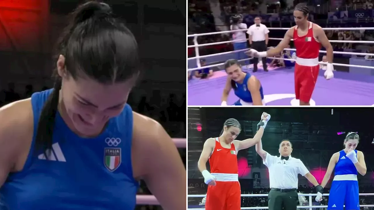 Italy's Angela Carini withdraws from fight vs Algeria's Imane Khelif seconds into bout amid eligibility row