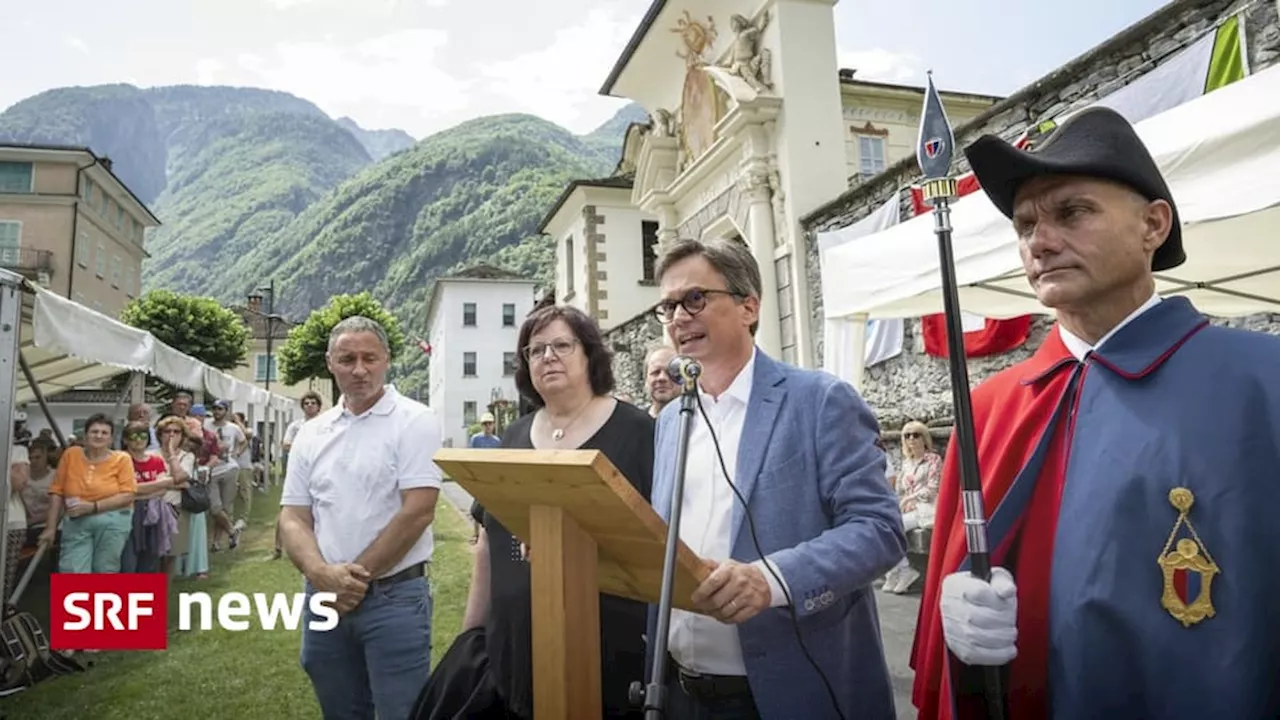 1. August im Tessin: Regierungspräsident besucht Cevio