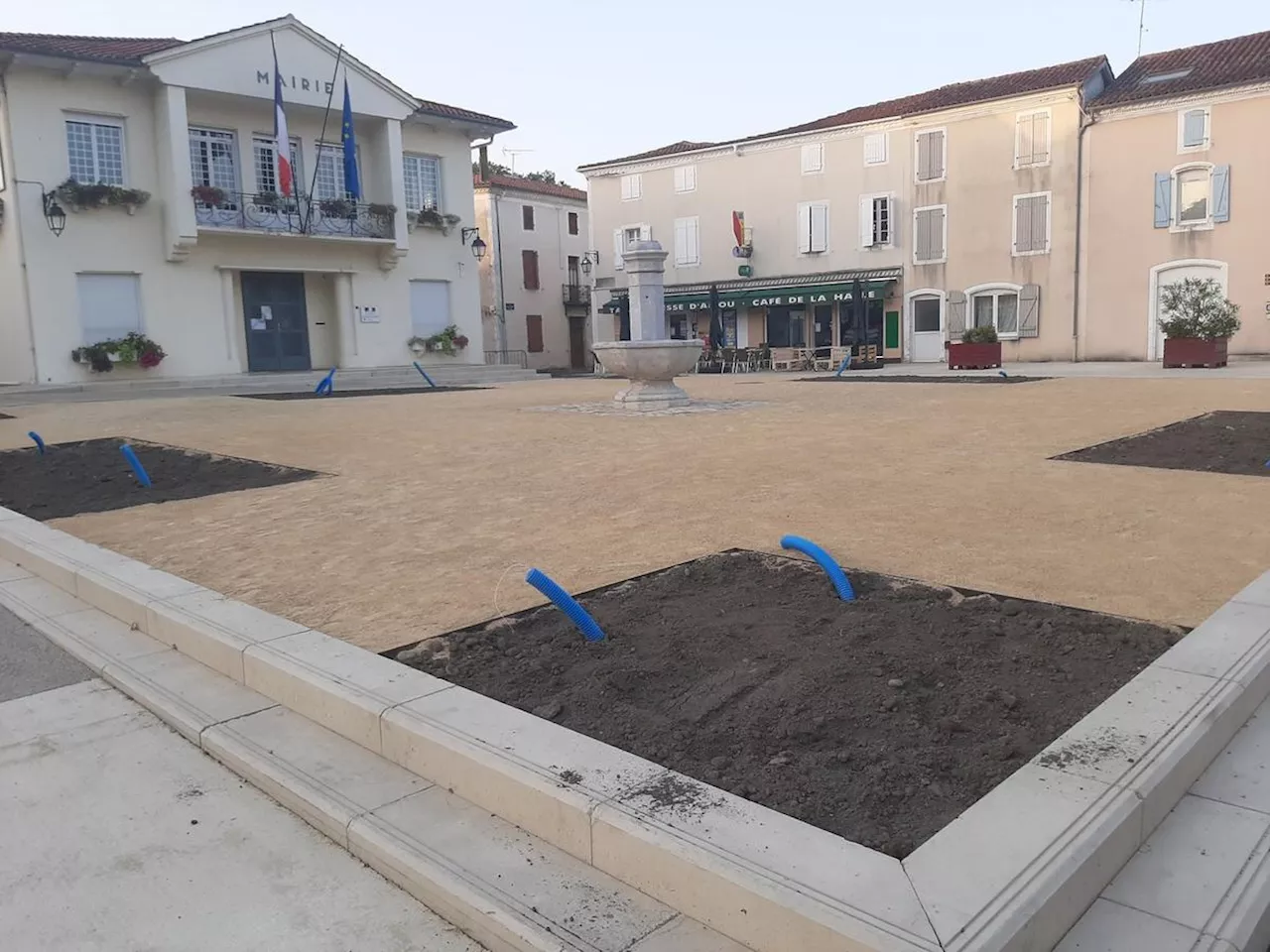 Amou : la nouvelle place Saint-Pierre, un modèle d’adaptation au réchauffement climatique