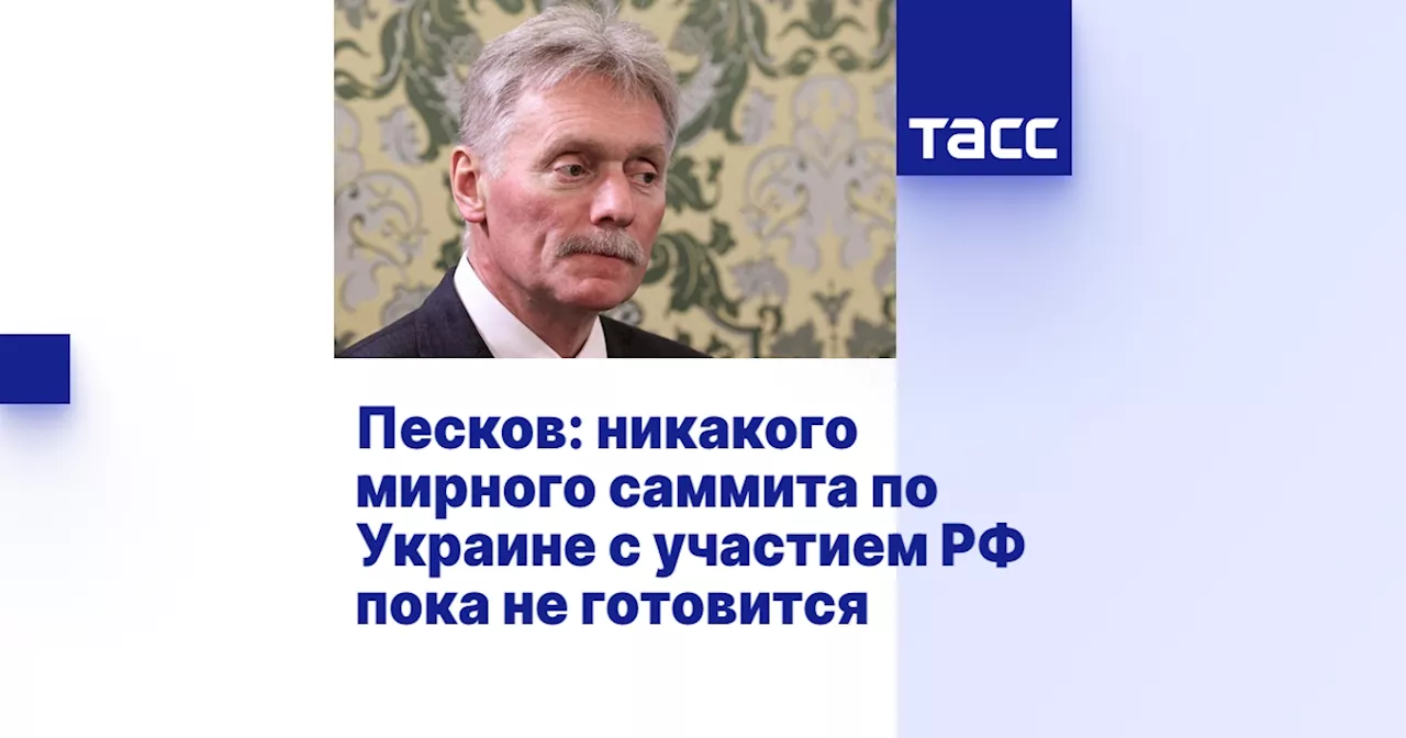 Песков: никакого мирного саммита по Украине с участием РФ пока не готовится