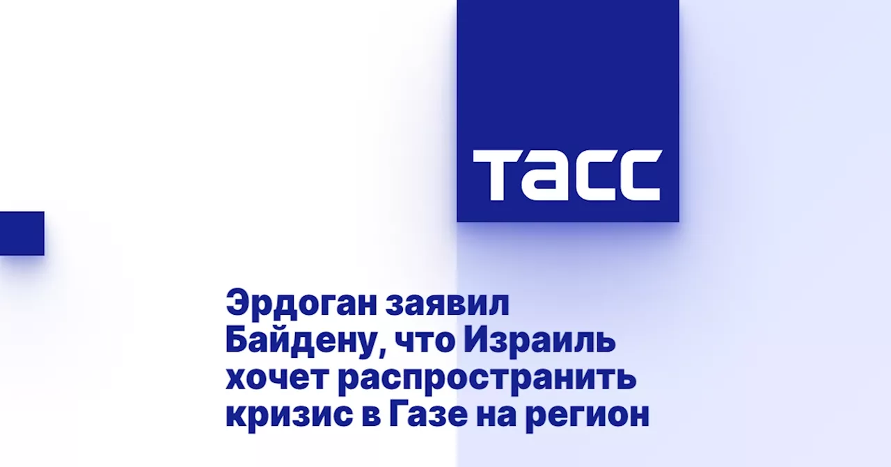 Эрдоган заявил Байдену, что Израиль хочет распространить кризис в Газе на регион