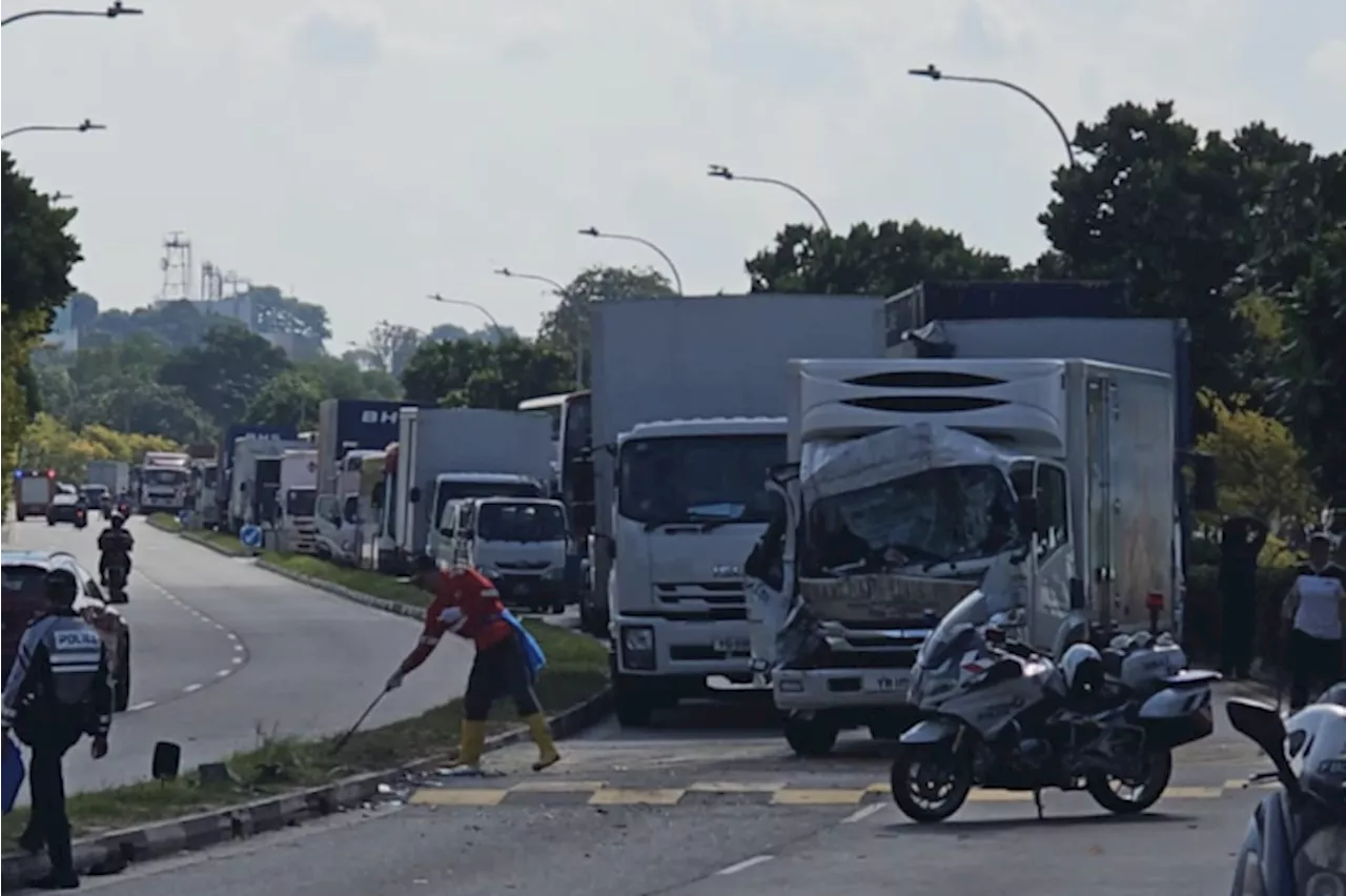 Changi Cargo Complex workers stranded as accident blocks road