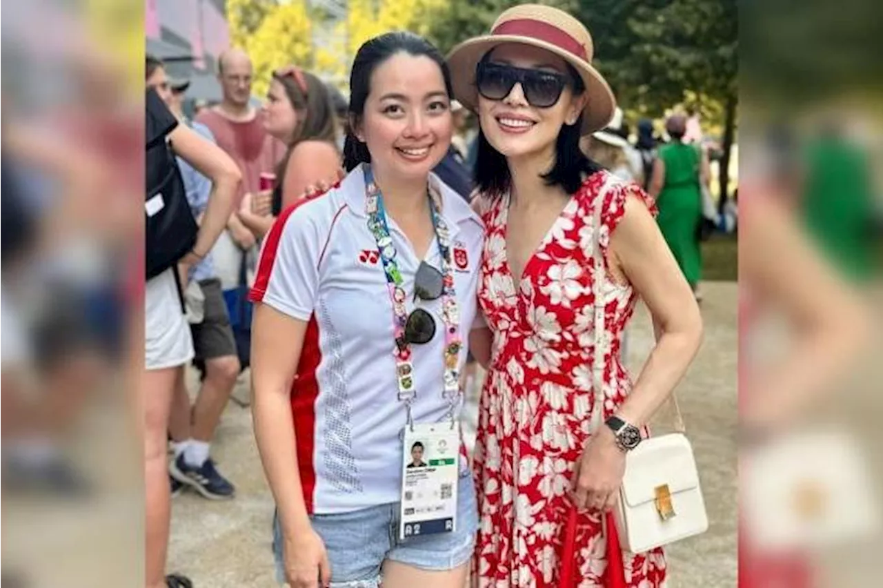 Sharon Au celebrates Olympian Caroline Chew in Paris