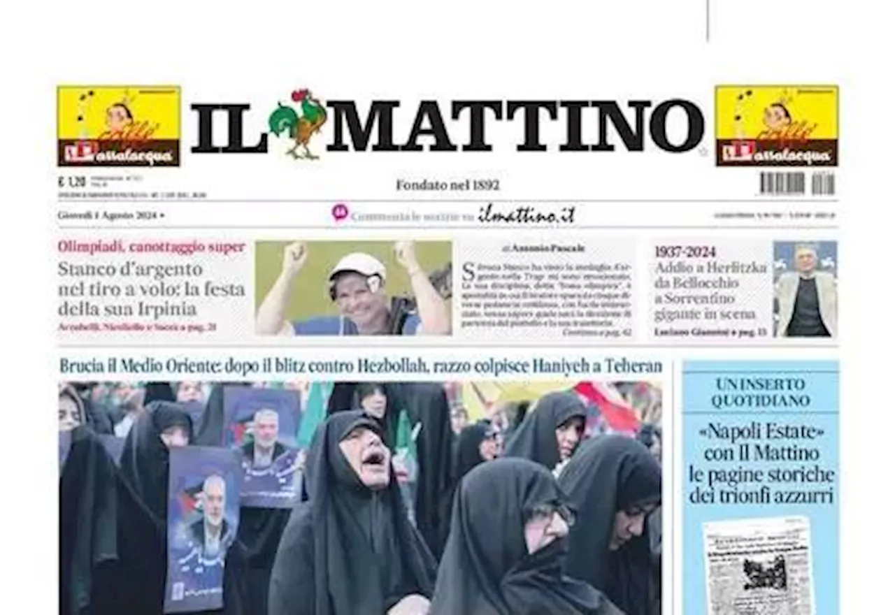 Il Mattino apre: 'Magia di Raspadori, Conte può sorridere: il Napoli funziona'