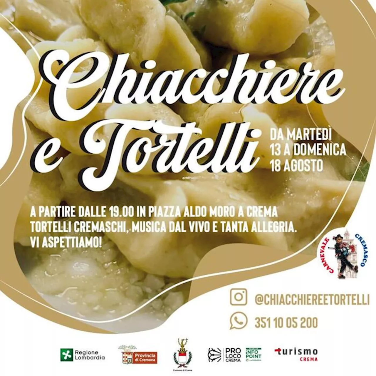 'Chiacchiere e Tortelli', a Crema torna la gastronomia locale