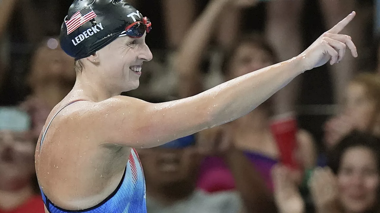 Swim stars Marchand, Ledecky set to be flag-bearers at the closing ceremony for the Paris Olympics