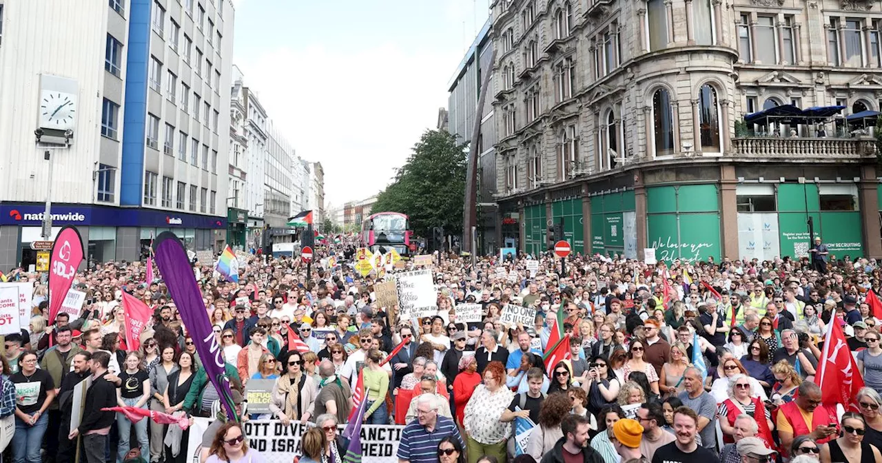 Recap as 15,000 attend anti-racism rally in Belfast city centre