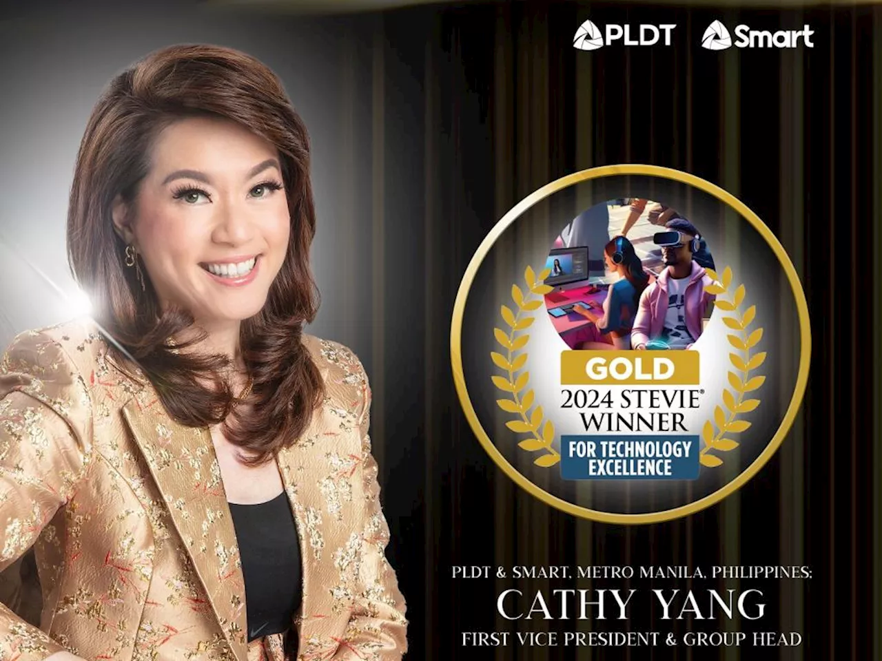 PLDT Group’s Cathy Yang wins Gold Stevie at inaugural Technology Excellence Awards