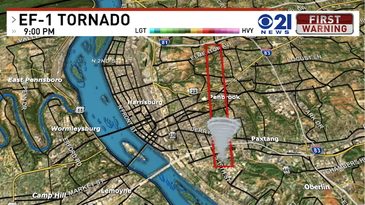 National Weather Service confirms tornado came through Dauphin County, East Harrisburg