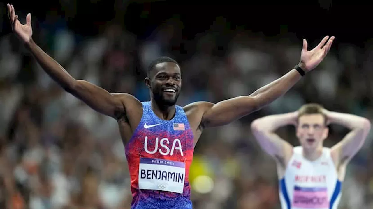 American Rai Benjamin gets 400m hurdle Paris Olympic gold United